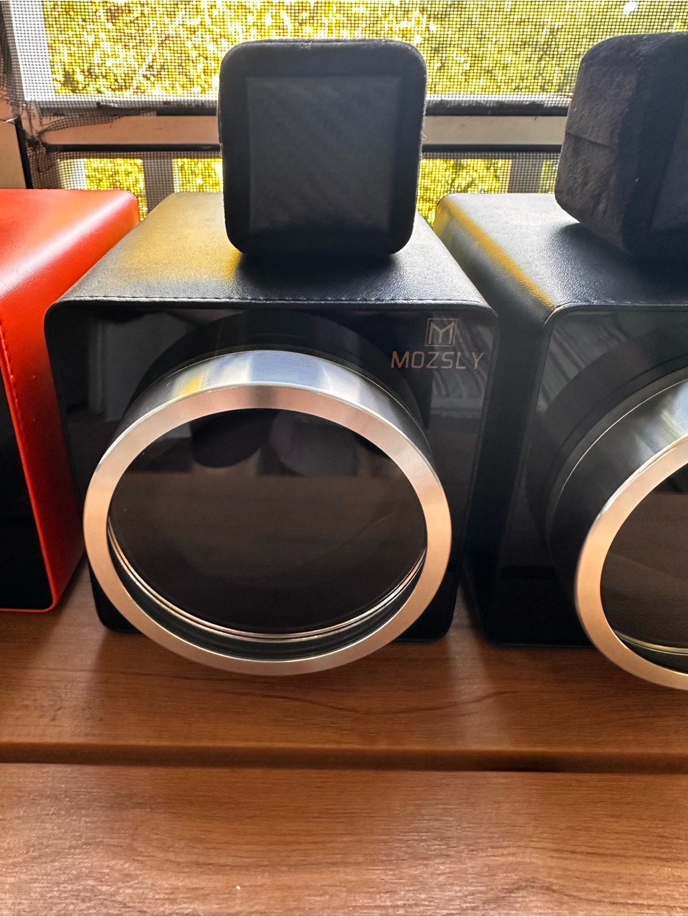 Mozsly Leather Watch Winder Black with 2 pillows  Full Set $75 each - Picture 3 of 9